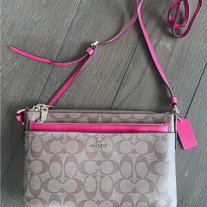 Coach Cross Body Bag with Pop Out pouch NEW